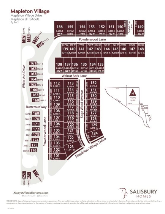 Mapleton Village Plat Map
